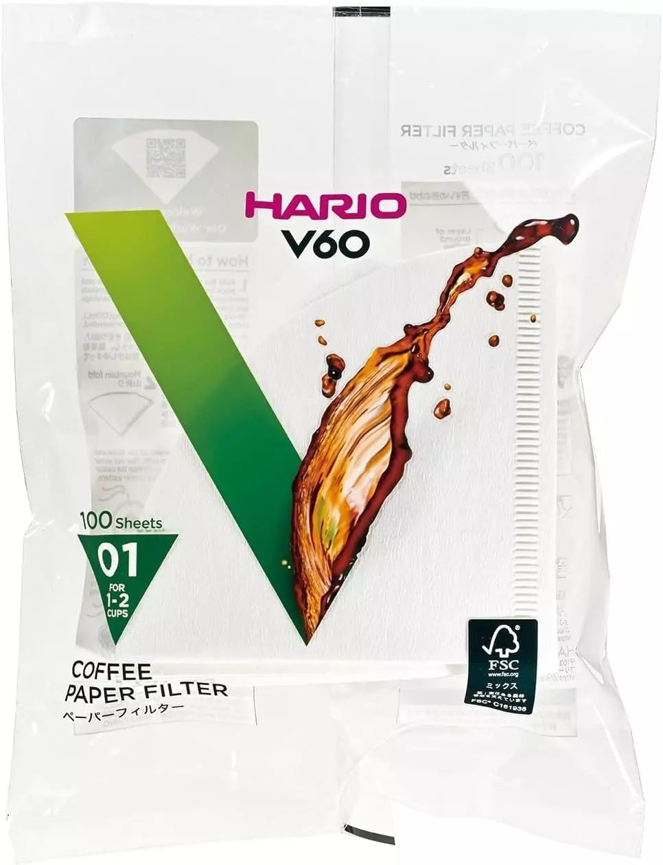 Hario V60 01/02 filter paper 咖啡手沖濾紙